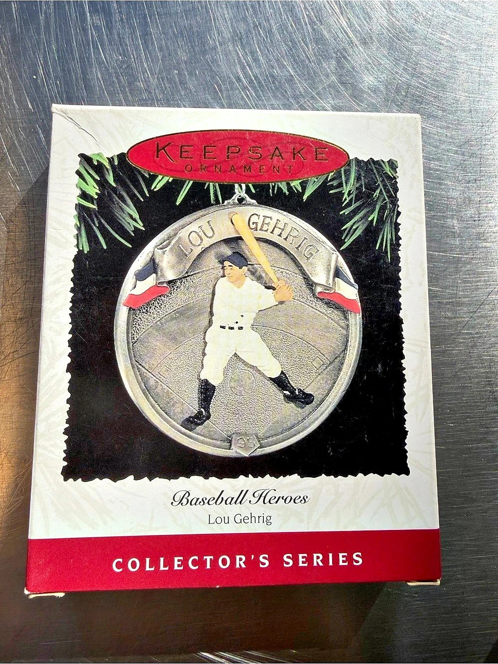 Keepsake Ornaments Baseball Heroes Lou Gehrig Collector's Series Baseball